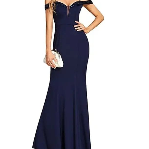 Saboor store Women's Clothing Off-neck Sling Evening Women's Clothing Off-neck Sling Evening Long Dress