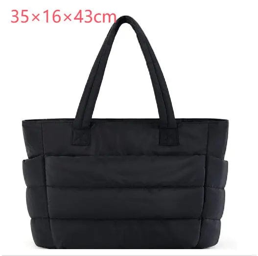 Saboor store Women's Cotton Handbag Large Zipper Trav Black / 35x16x43cm Women's Cotton Handbag Large Zipper Travel Essential