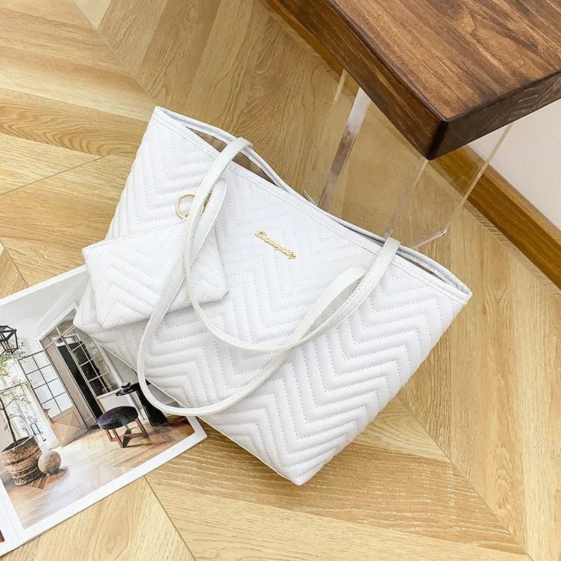 Saboor store Women's Fashionable Wave Pattern Diamond White Women's Fashionable Wave Pattern Diamond Plaid Embroidered Shoulder Bag